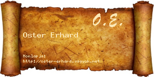 Oster Erhard névjegykártya